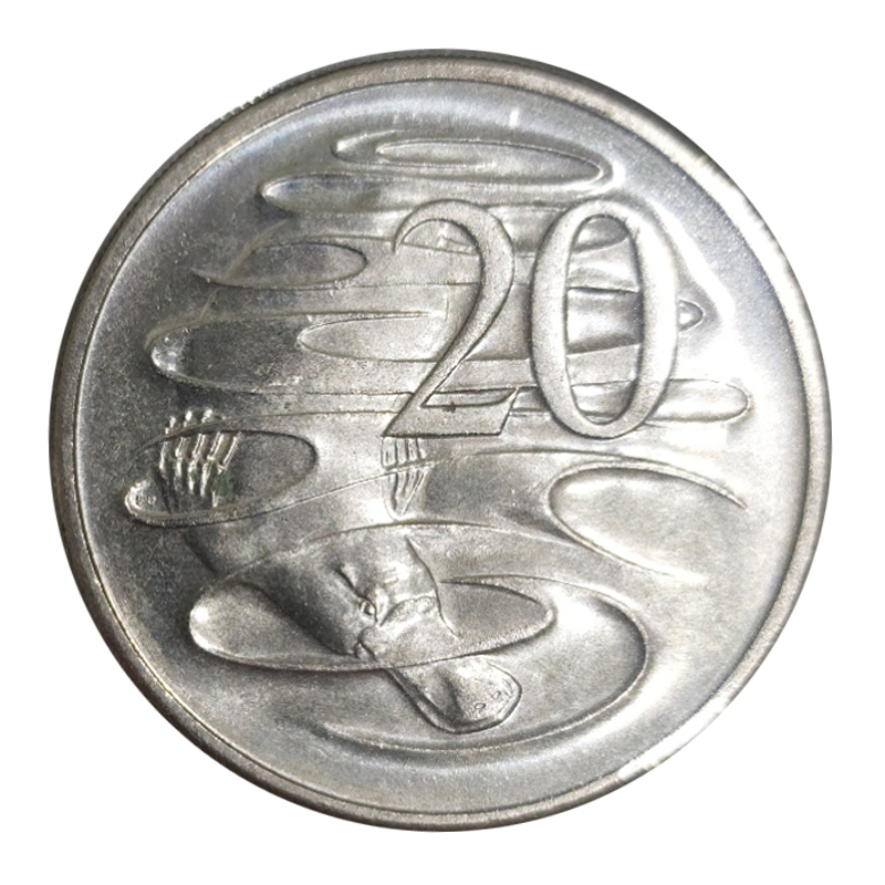 Australia 1981 'Three & a Half Claws’ variety 20c Cents EF Coin by