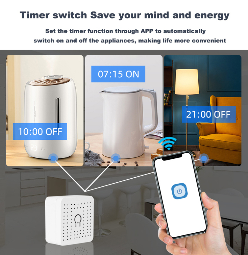 MINI Smart Switch 2 Gang WIFI Wireless Smartphone Remote Control
