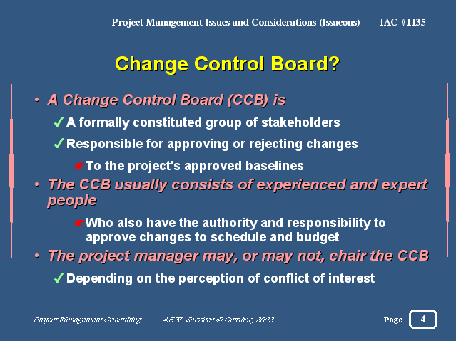 Change Control Board?