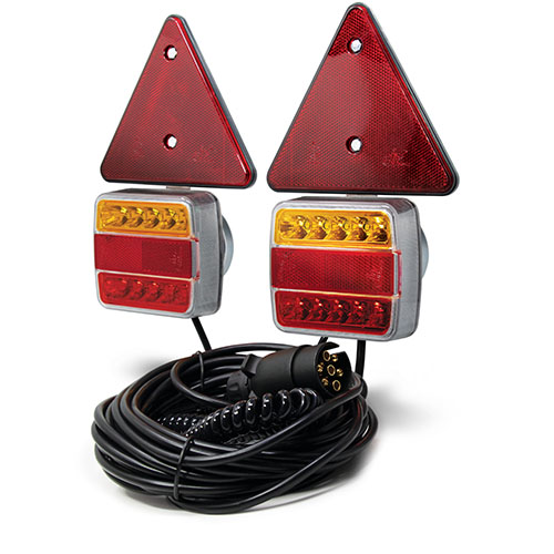 MP44952 12V LED Lighting Pod 1.8m Curly Cable, 6m Trailer
