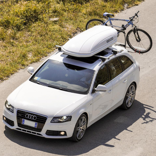 MW7400 Menabo Mania 400L White Roof Box - Maypole