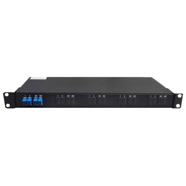 1*2 Rack Mount PLC Splitter 19 Inch 1U Rack with 3pcs of SC Connectors