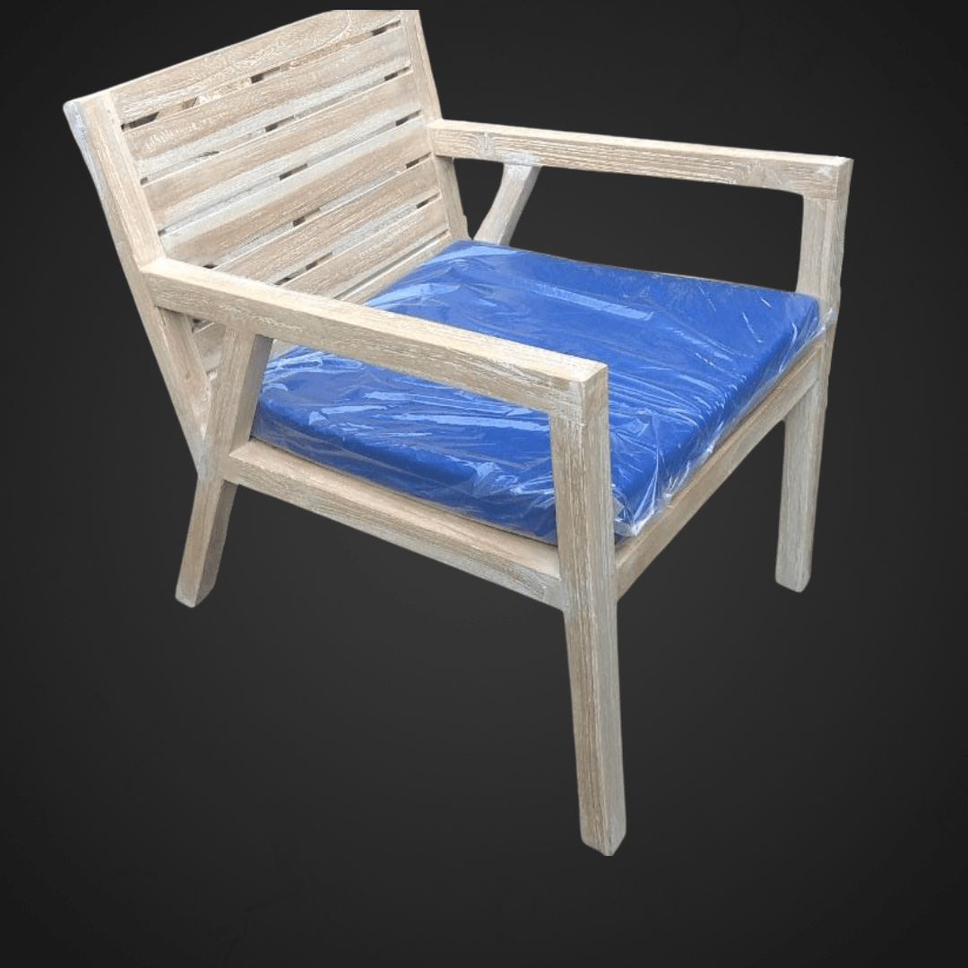 Teak wood zen armchair Maywell Lifestyles