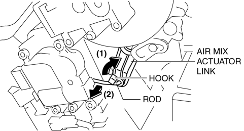 Mazda 3 Service Manual - Air Mix Actuator Removal/Installation [Full