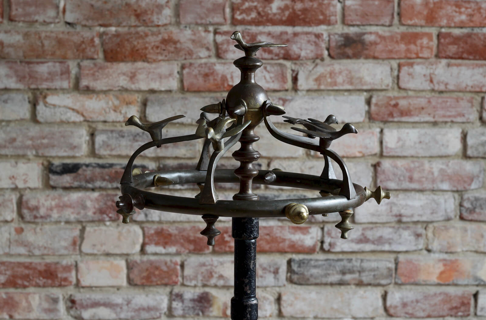 Vintage Coat Rack, Cast Iron & Brass, Early 20th Century Mazur & Hofman