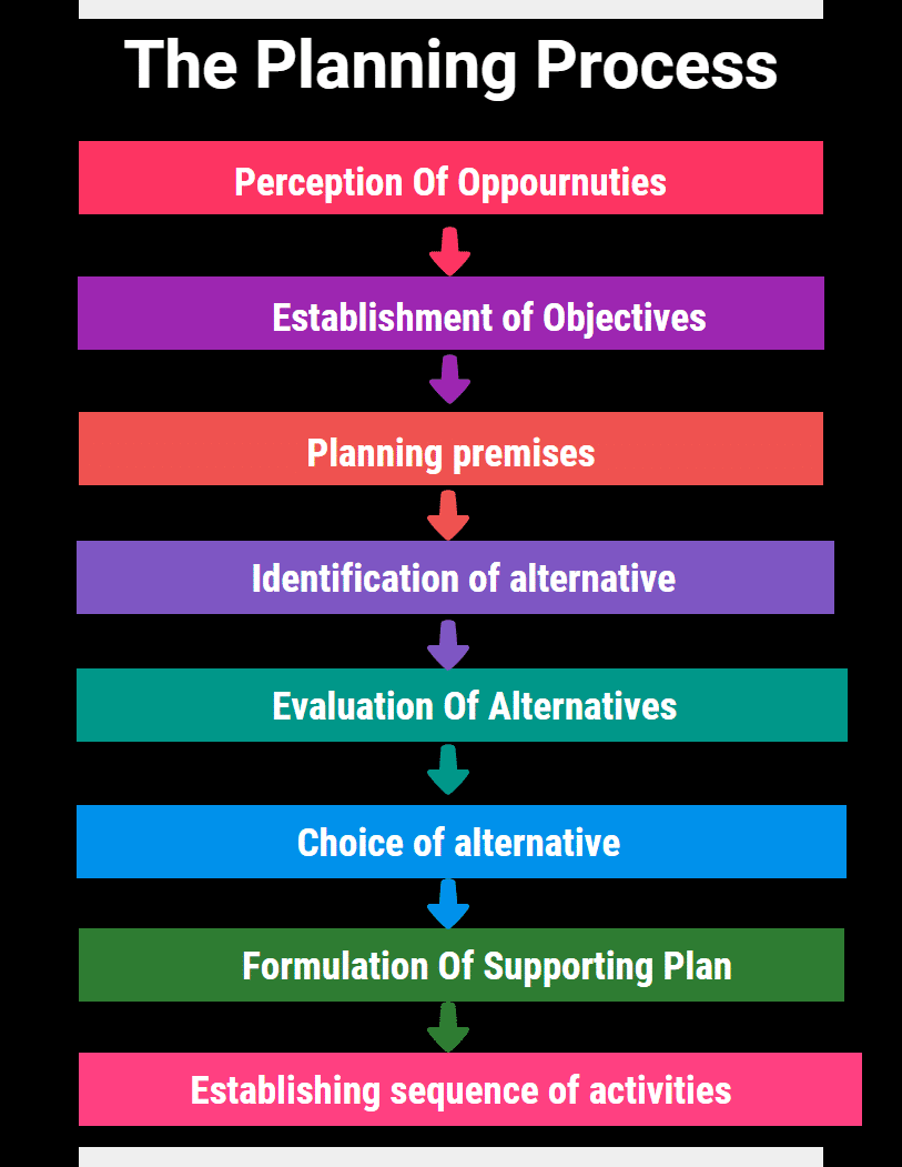 Planning Process in Principles of Management MBA TUTS