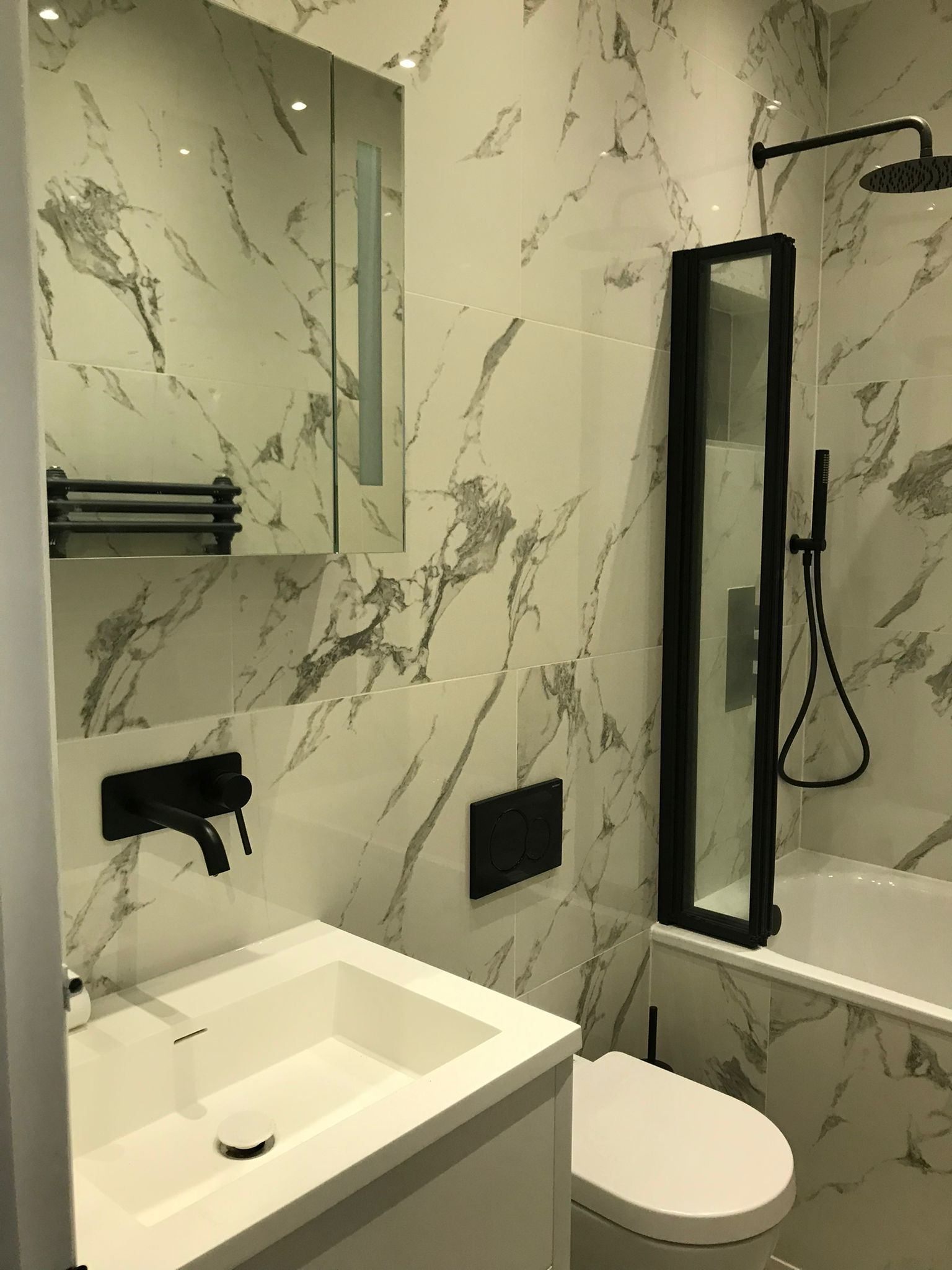 White Bathroom MB Echo Build