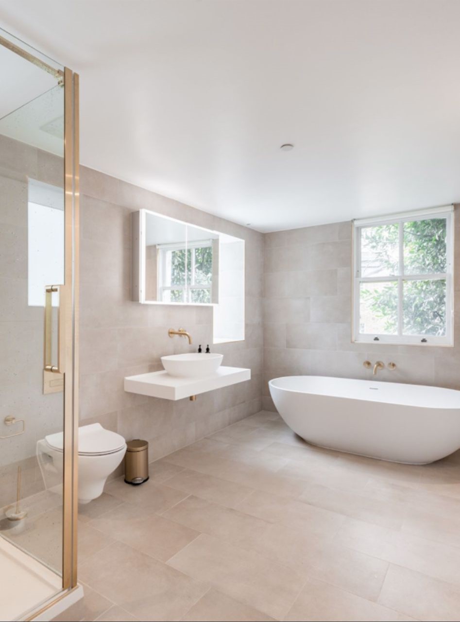 White Bathroom MB Echo Build