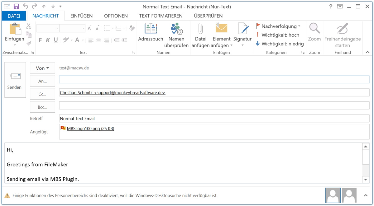 MBS Blog Send emails via Outlook