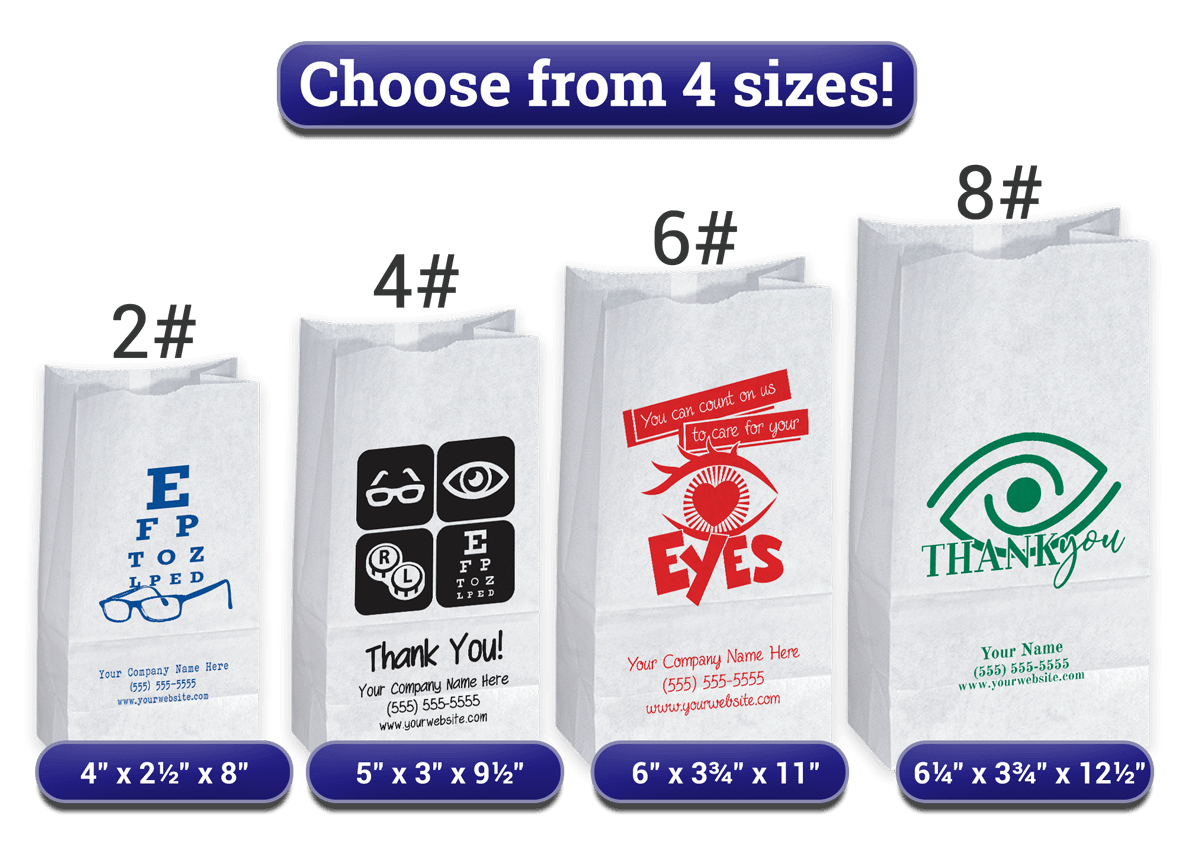 Personalized Optometry Popcorn Bags (POPBAG) Purchase Custom Printed