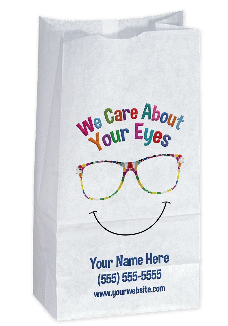 Custom Optometry Popcorn Bags (CPOPBAG) Order Customized Popcorn Bags