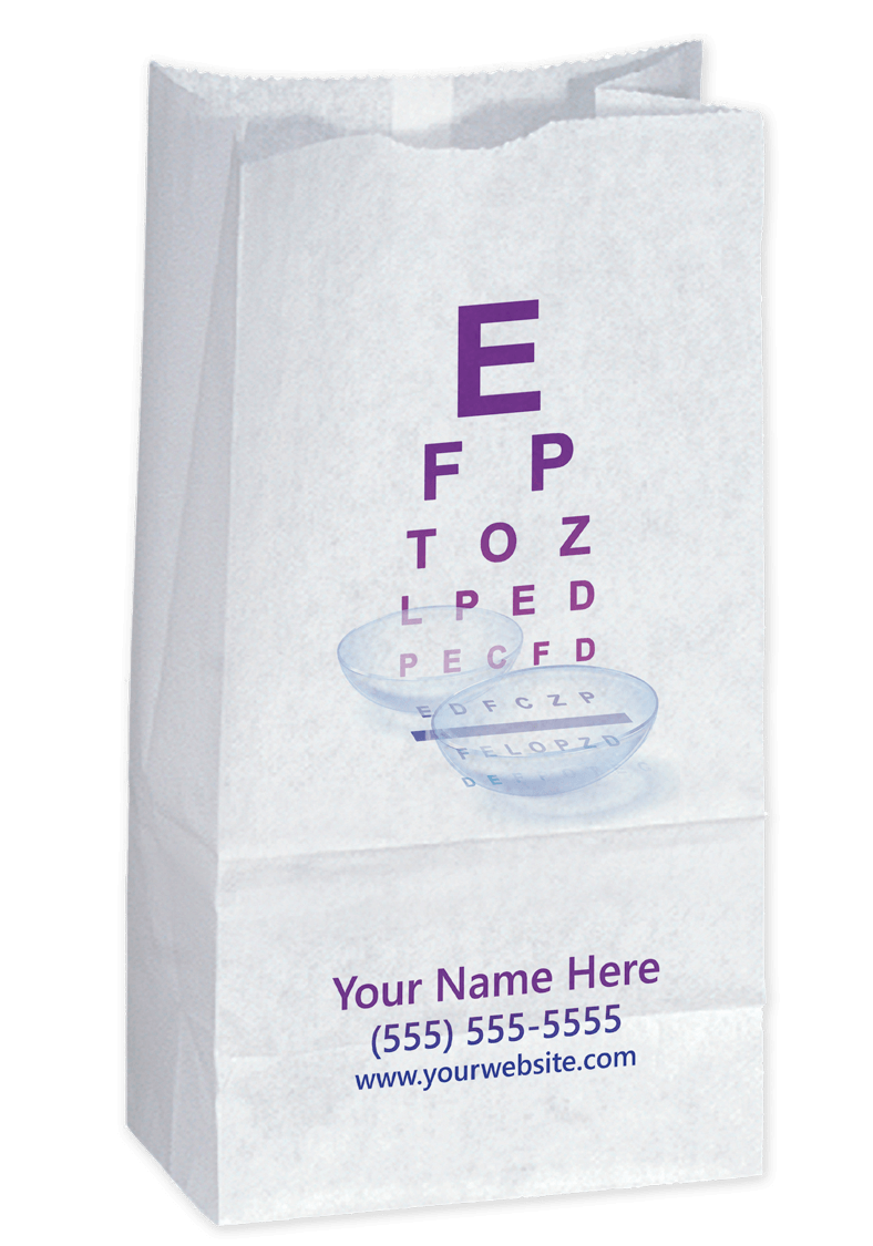 Custom Optometry Popcorn Bags (CPOPBAG) Order Customized Popcorn Bags