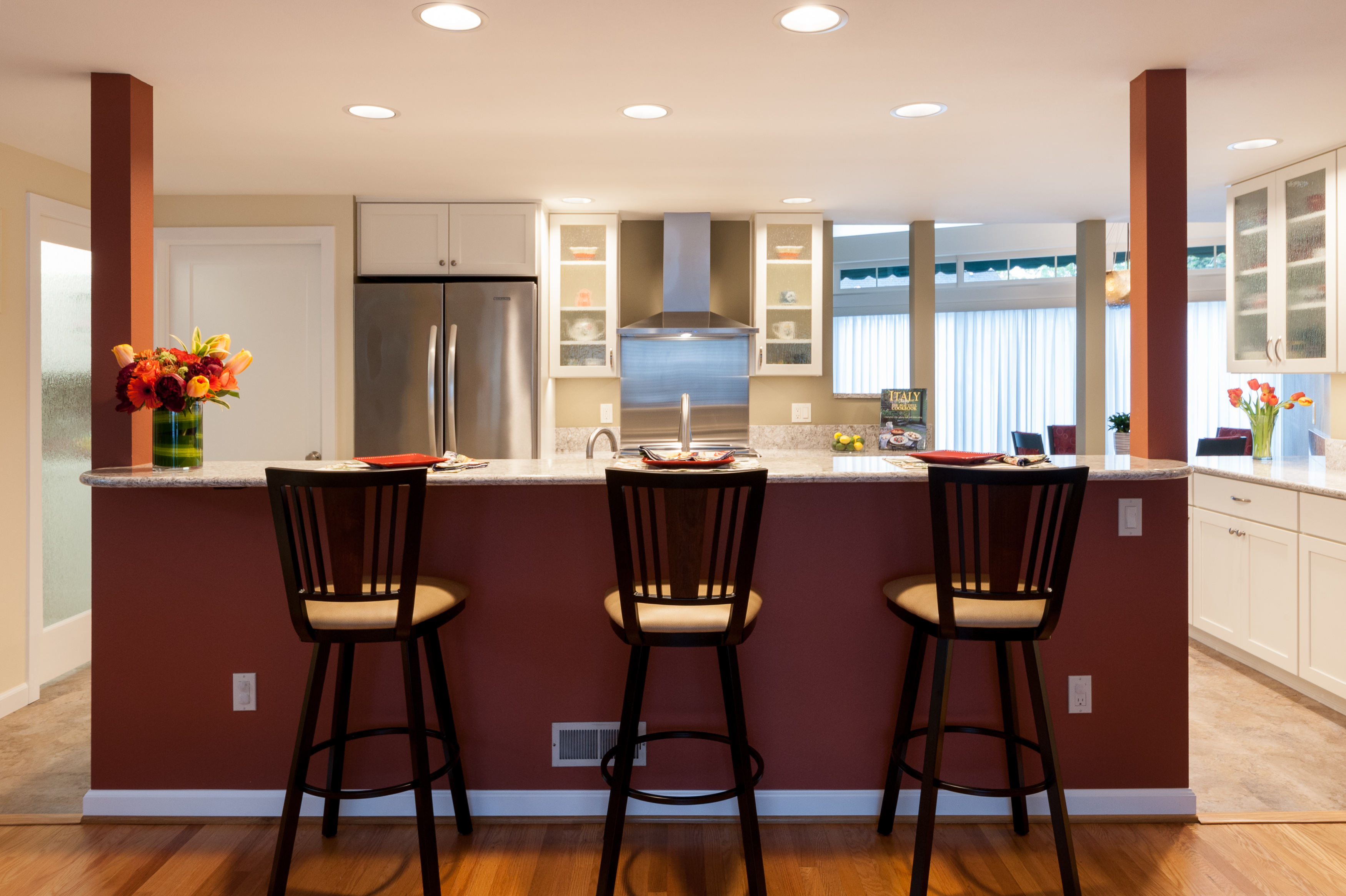 Bright Open Galley Kitchen McAdams Remodeling & Design