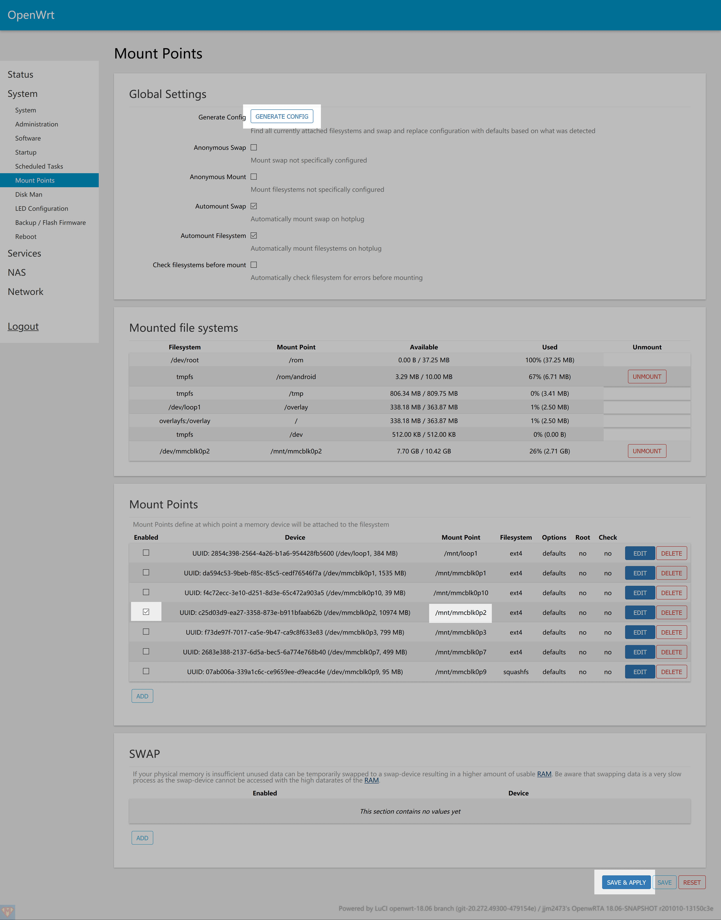 Guide How to update OpenWRT and setup Network Shares