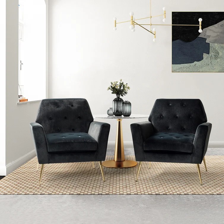 Black Velvet Lounge Chair Rental Rochester, NY Buffalo, NY