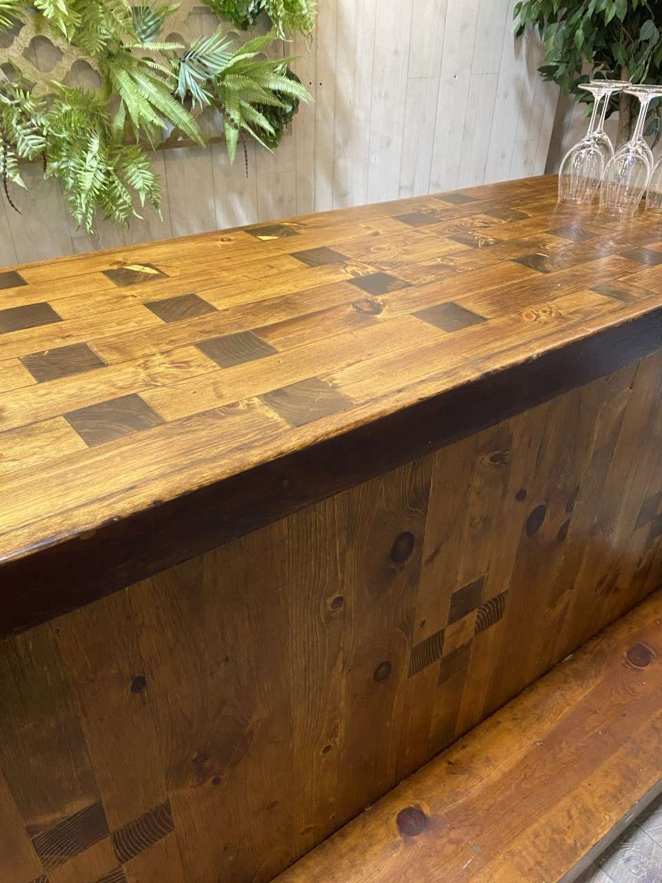 6' Rustic Wood Bar Rental Rochester, NY Buffalo, NY