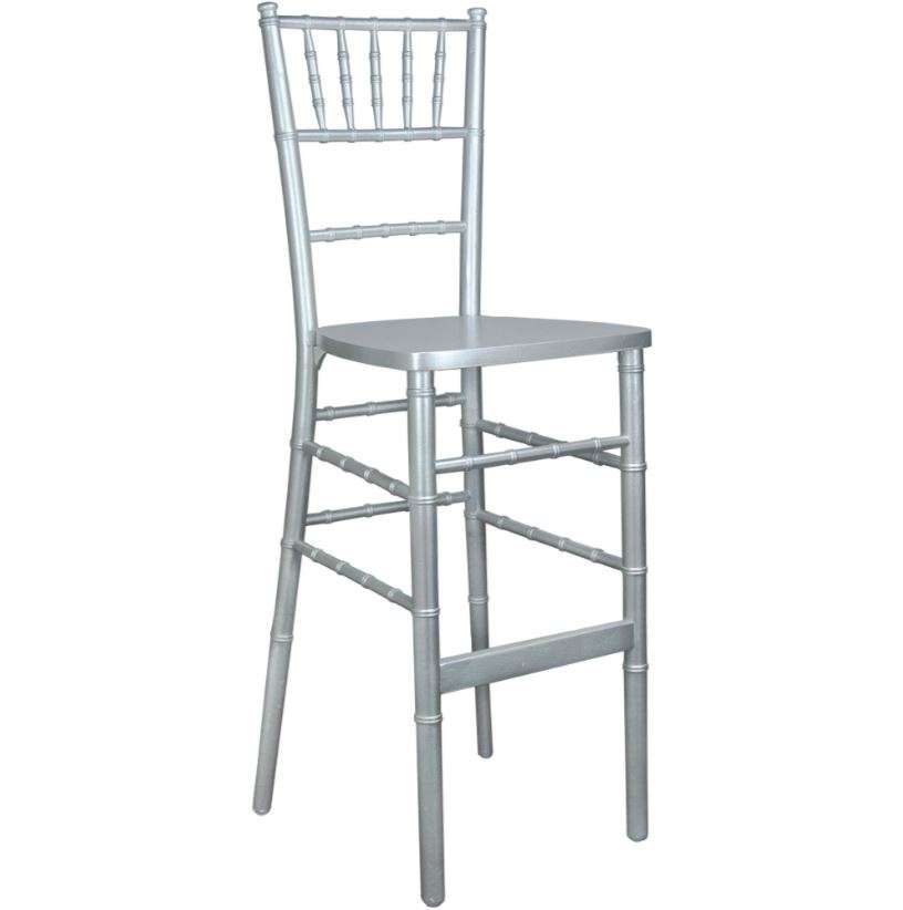 Silver Chiavari Bar Stool w/ Pad Rental Rochester, NY Buffalo, NY