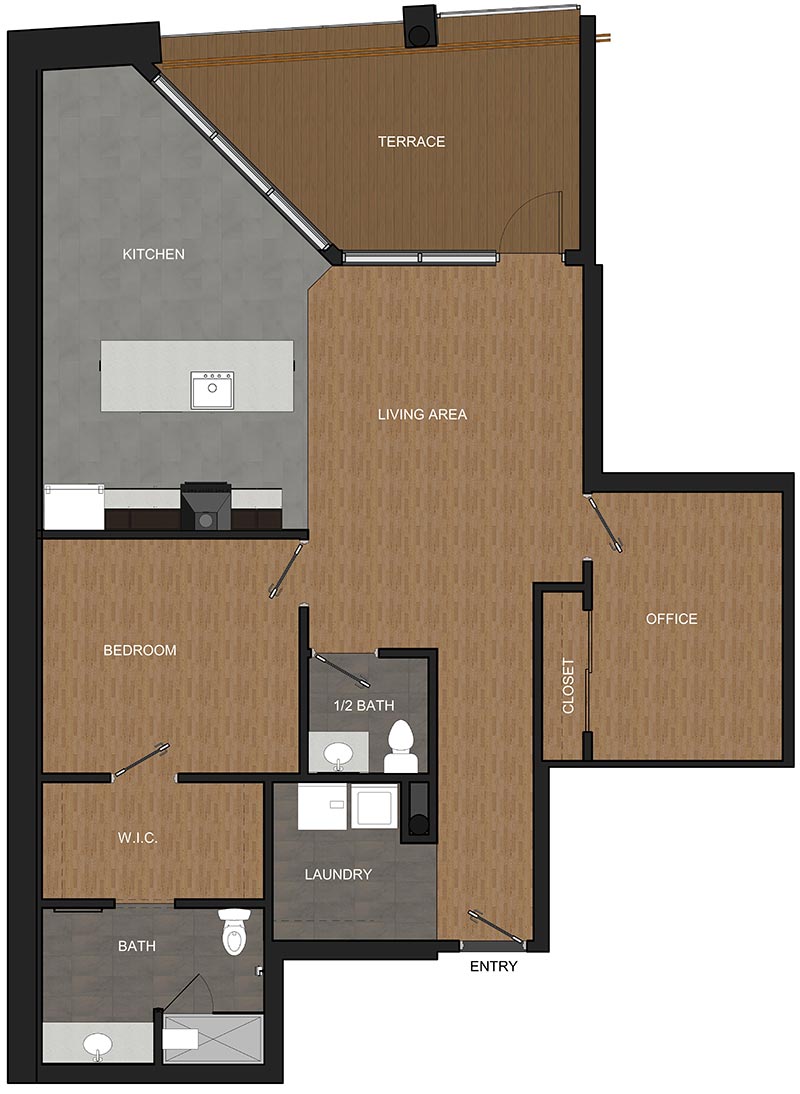 1 Bedroom Lofts & Studio Floor Plans Luxury Apartments in Troy NY