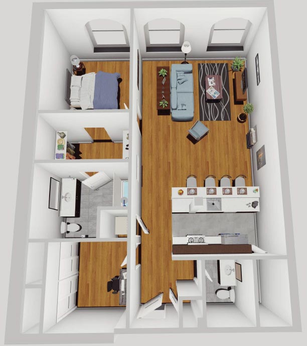 1 Bedroom Lofts & Studio Floor Plans Luxury Apartments in Troy NY