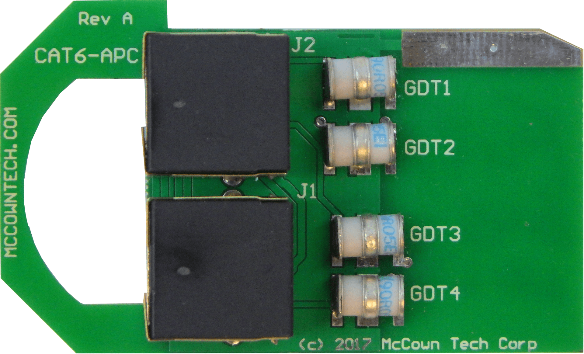 CAT6 100 Gas Discharge Tube Rack Mount Surge Protector MTC
