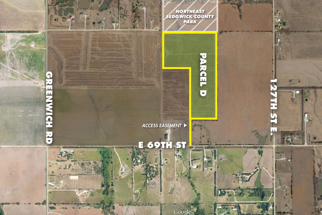 (NE) Parcel D 43 Acres ± Land, 127th St E 69th St N, Wichita, KS 67226 McCurdy Real Estate