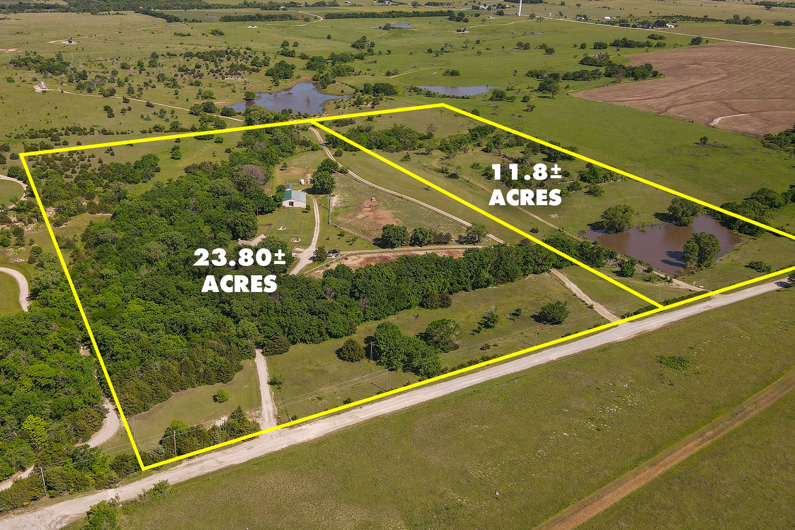 (Augusta) Home On 23.8+/ Acres & 11.8 +/ Acres Offered Separately