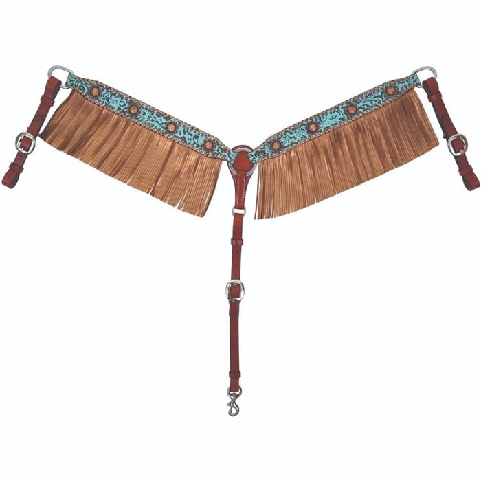 Limited Turquoise Metallic Breast Collar BSX4404 MC Diamond Ranch