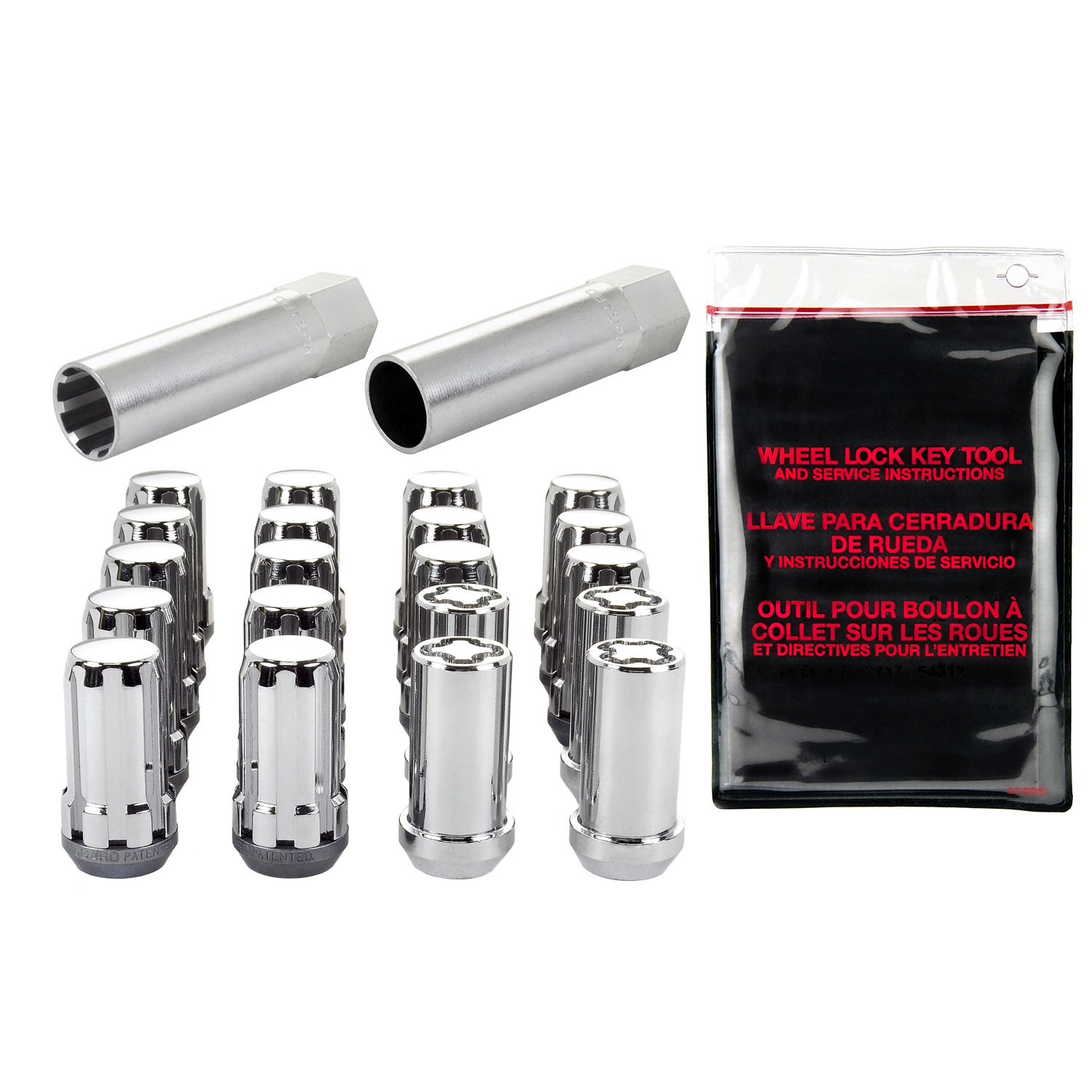 Chrome SplineDrive 5 Lug Wheel Installation Kit (M14 x 1.5