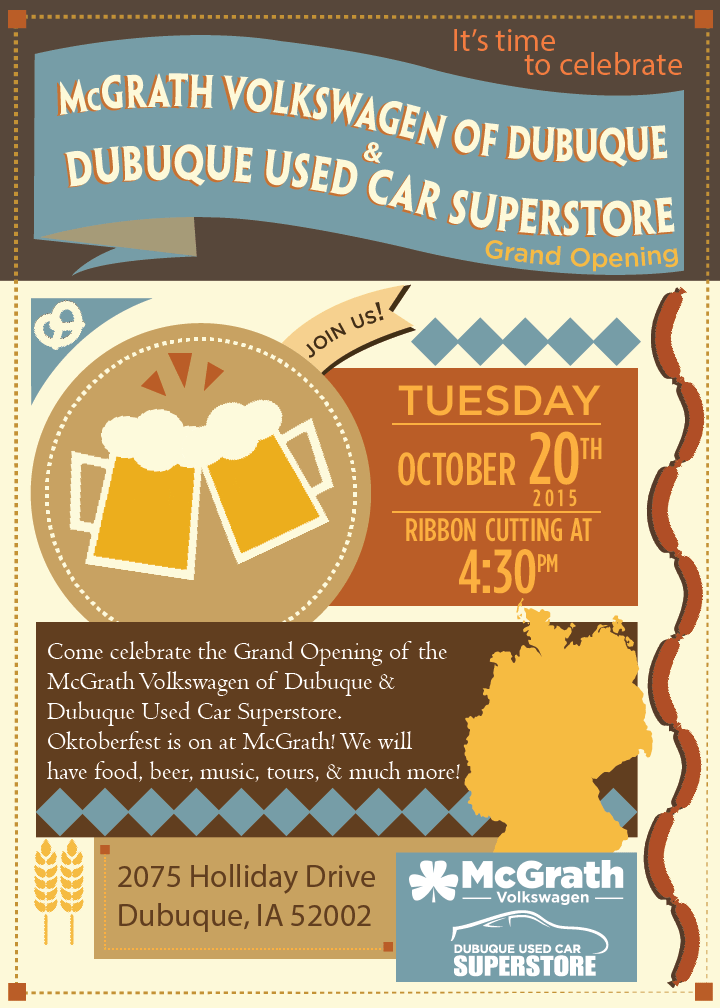 McGrath Volkswagen of Dubuque & Dubuque Used Car Superstore Grand Opening!