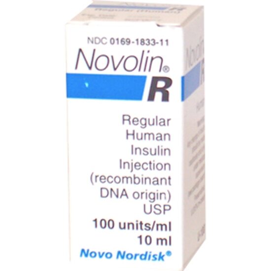 Novolin® R Regular Human Insulin (rDNA Origin) Injection 100 U/mL
