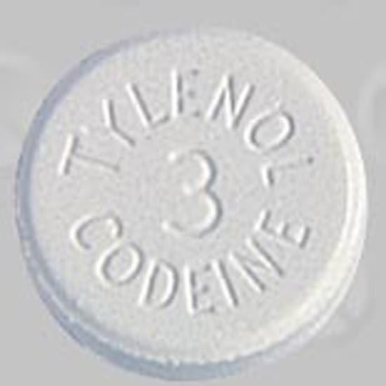 Tylenol® with Codeine 3 [CIII], 30mg, 500 Tablets/Bottle