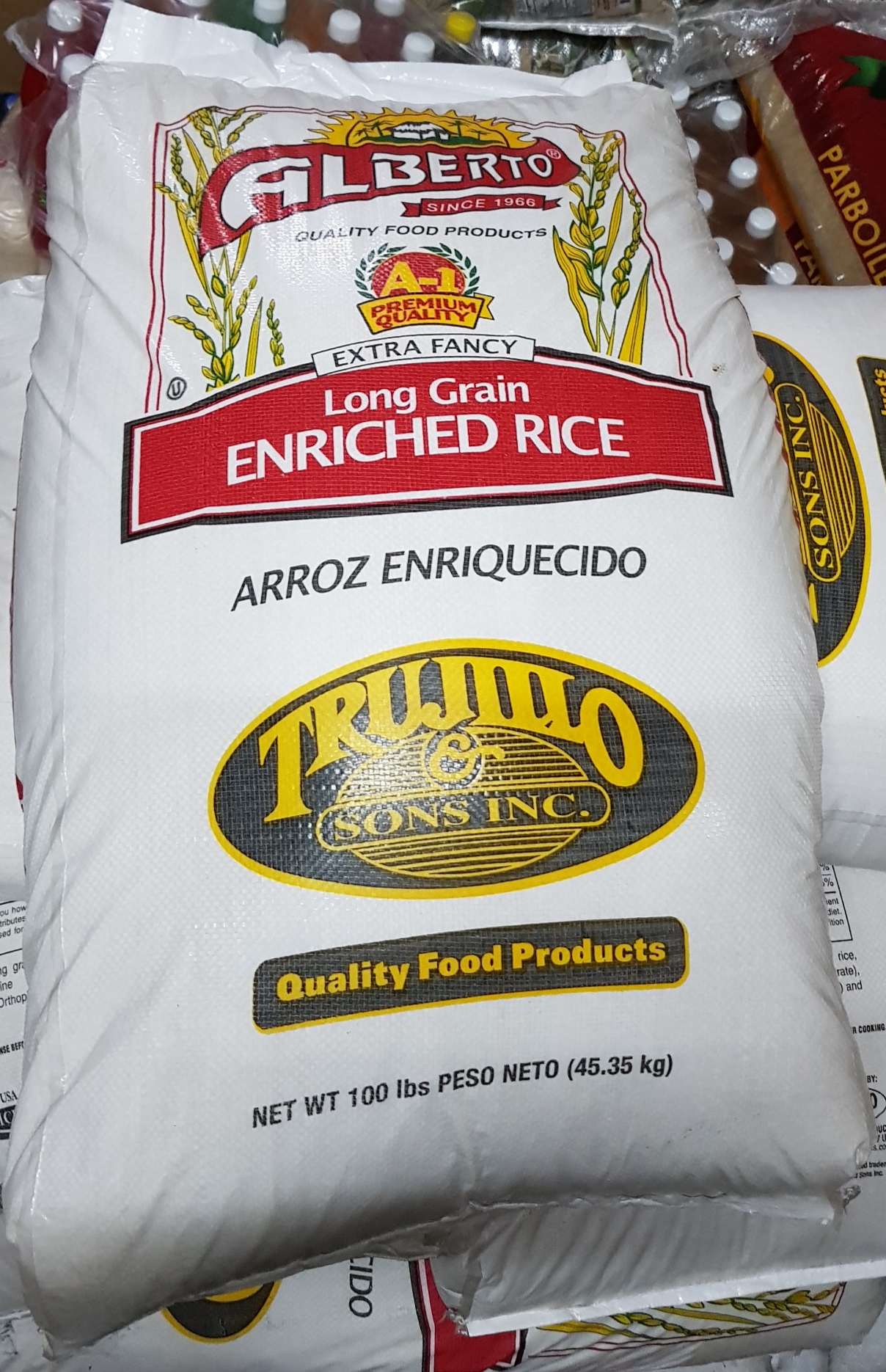 Alberto Bulk White Rice 100lb McGuyver Distributors