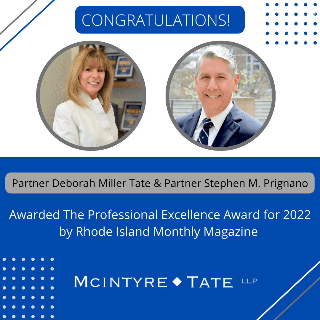 Partner Deborah Miller Tate & Partner Stephen M. Prignano Awarded
