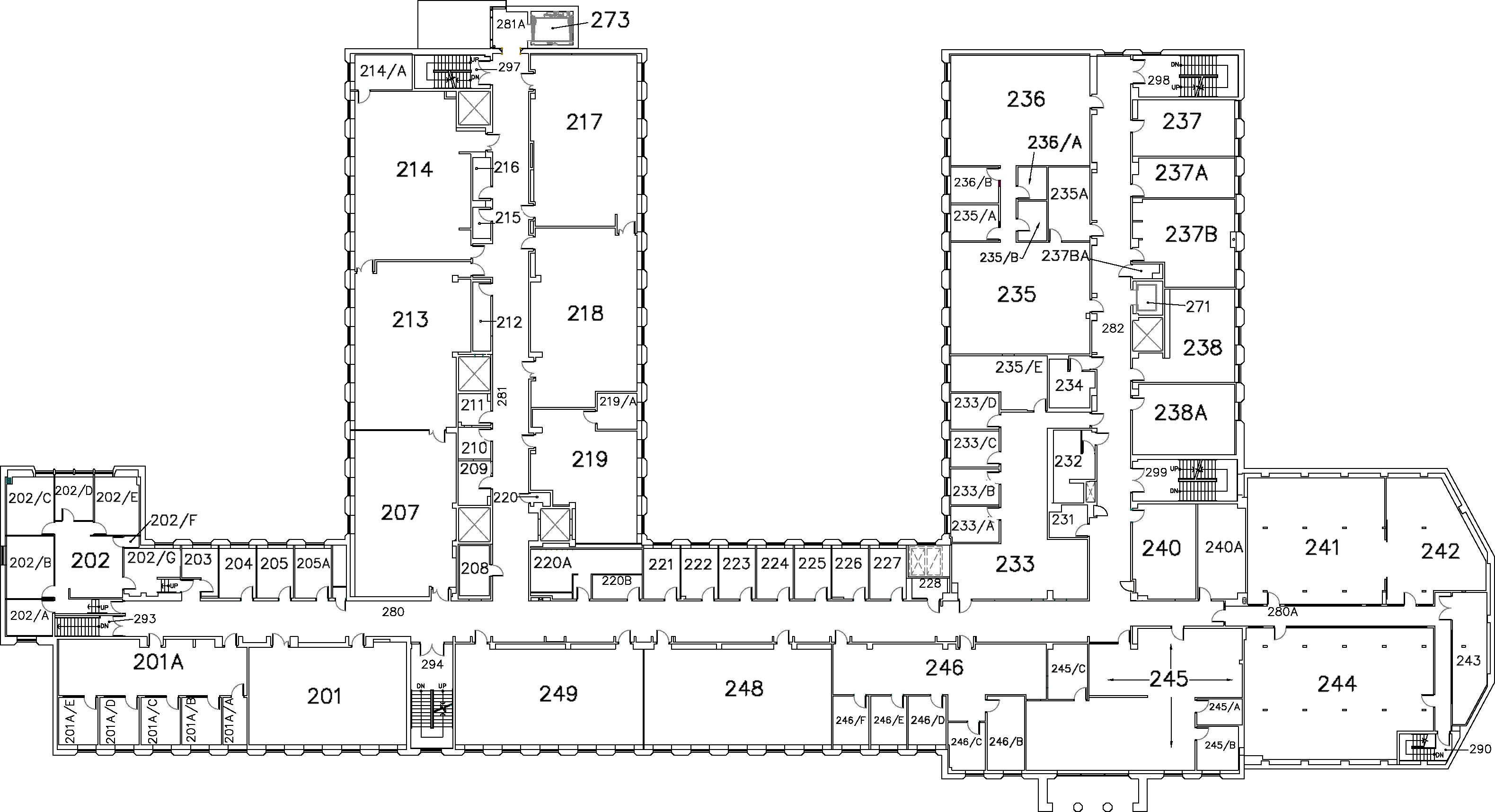 McMaster University Burke Science Building (BSB) Second Floor Map