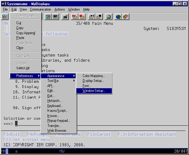 As400 keyboard mapping enter key
