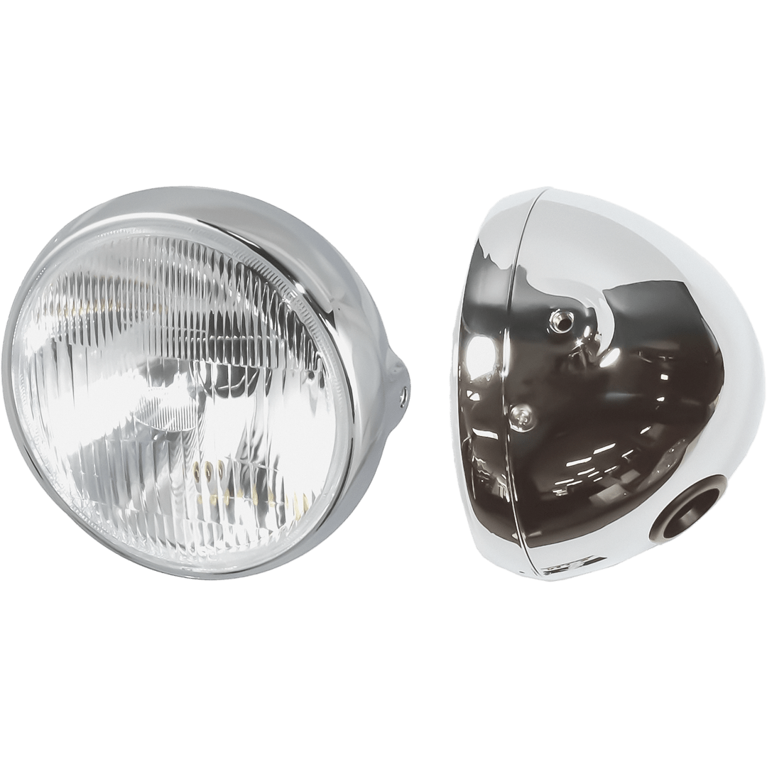 HL6 7" CHROME HEADLIGHT H4 TYPE