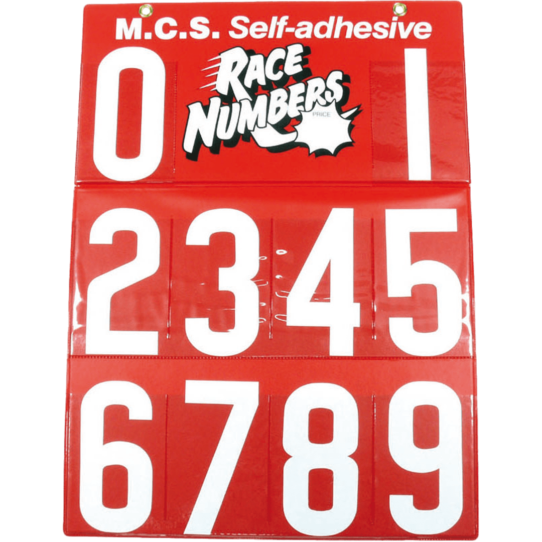 RNW 165MM STRAIGHT NUMBER BOARD WHITE