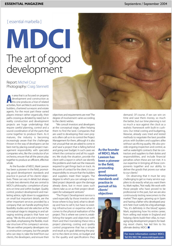 MDCI The art of good development MDCI Real Estate Project Manager