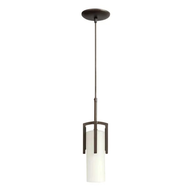 Bronze Pendant Light With Frosted White Shade Manufacturer Of