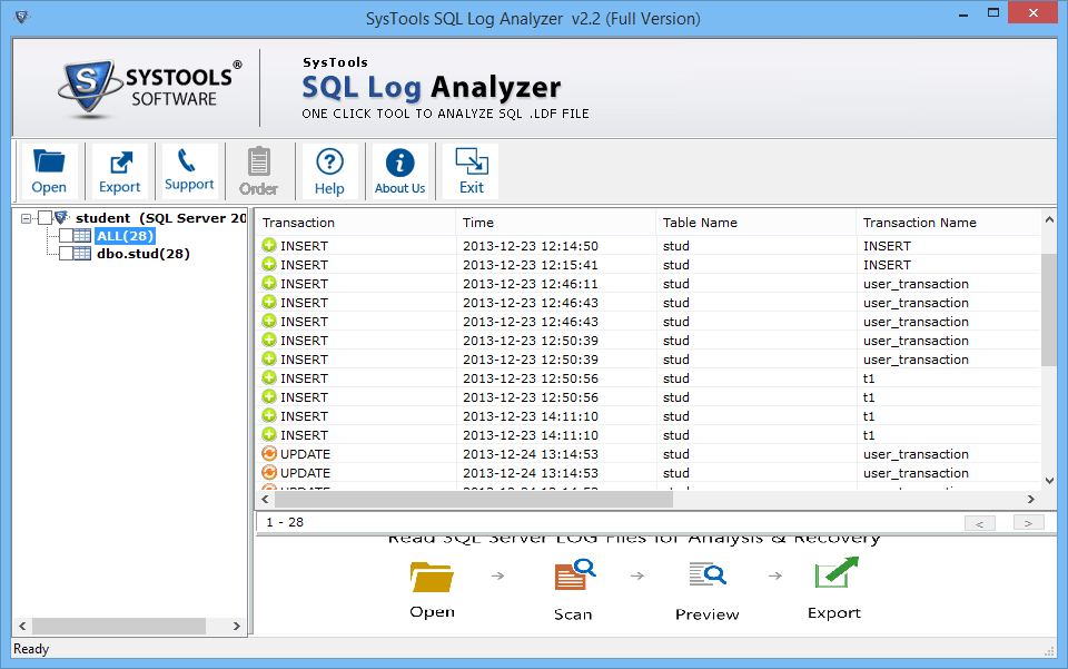 Free LDF Viewer Software Open, Read and Analyze Log File