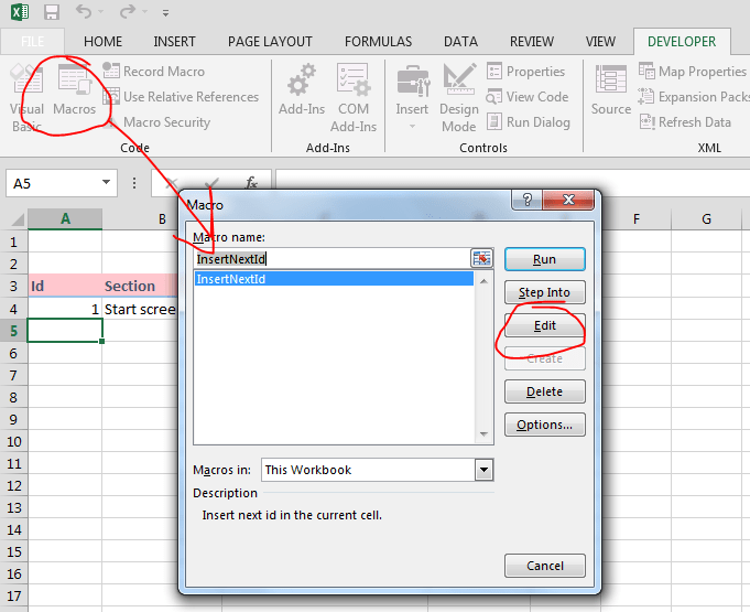 Excel macro for generating sequential id numbers Emil's Lost & Found