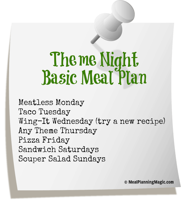 Break the Dinner Time Rut With A Basic Weekly Meal Plan! from