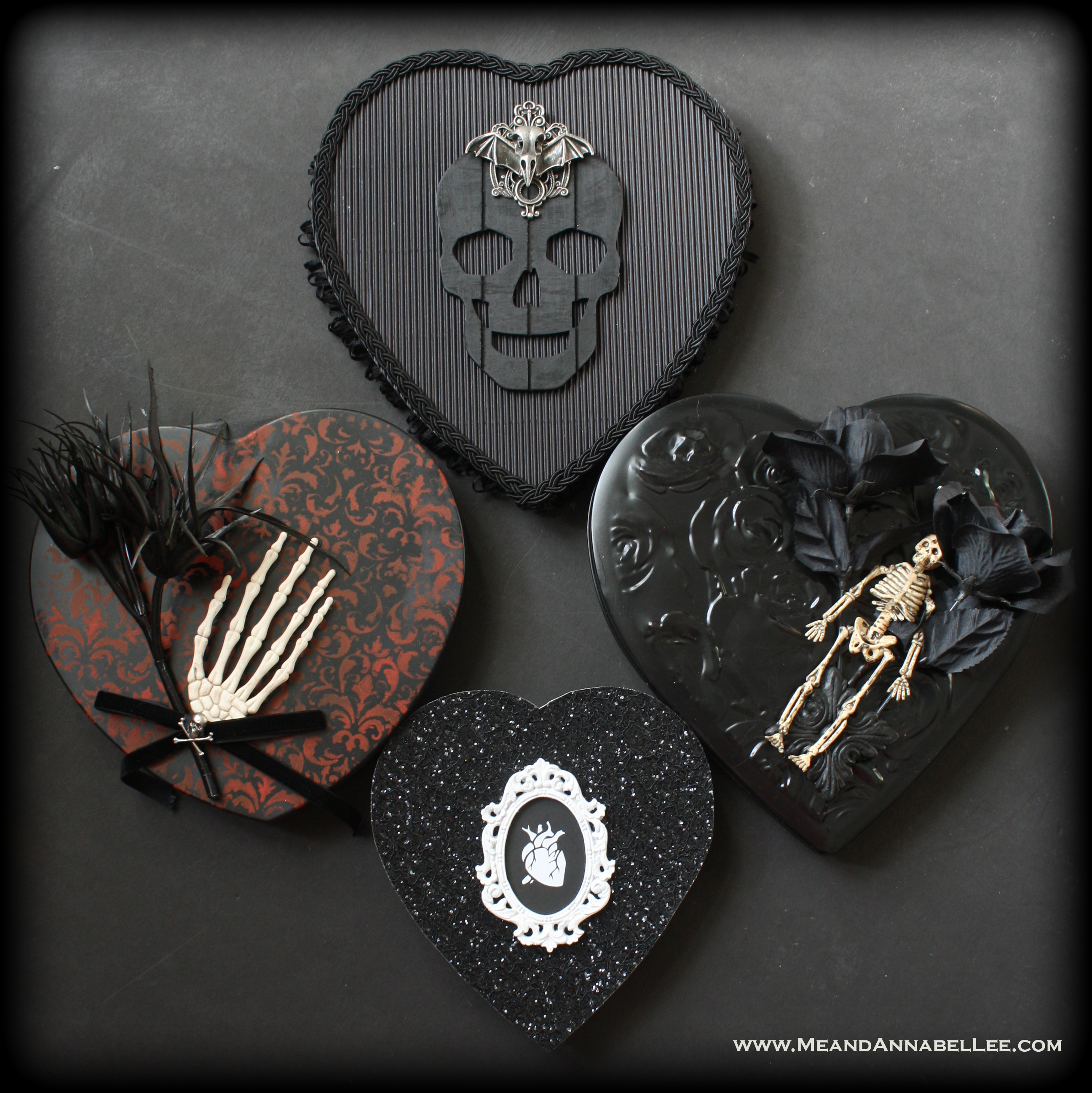 DIY Gothic Valentine Box Variations | Me and Annabel Lee