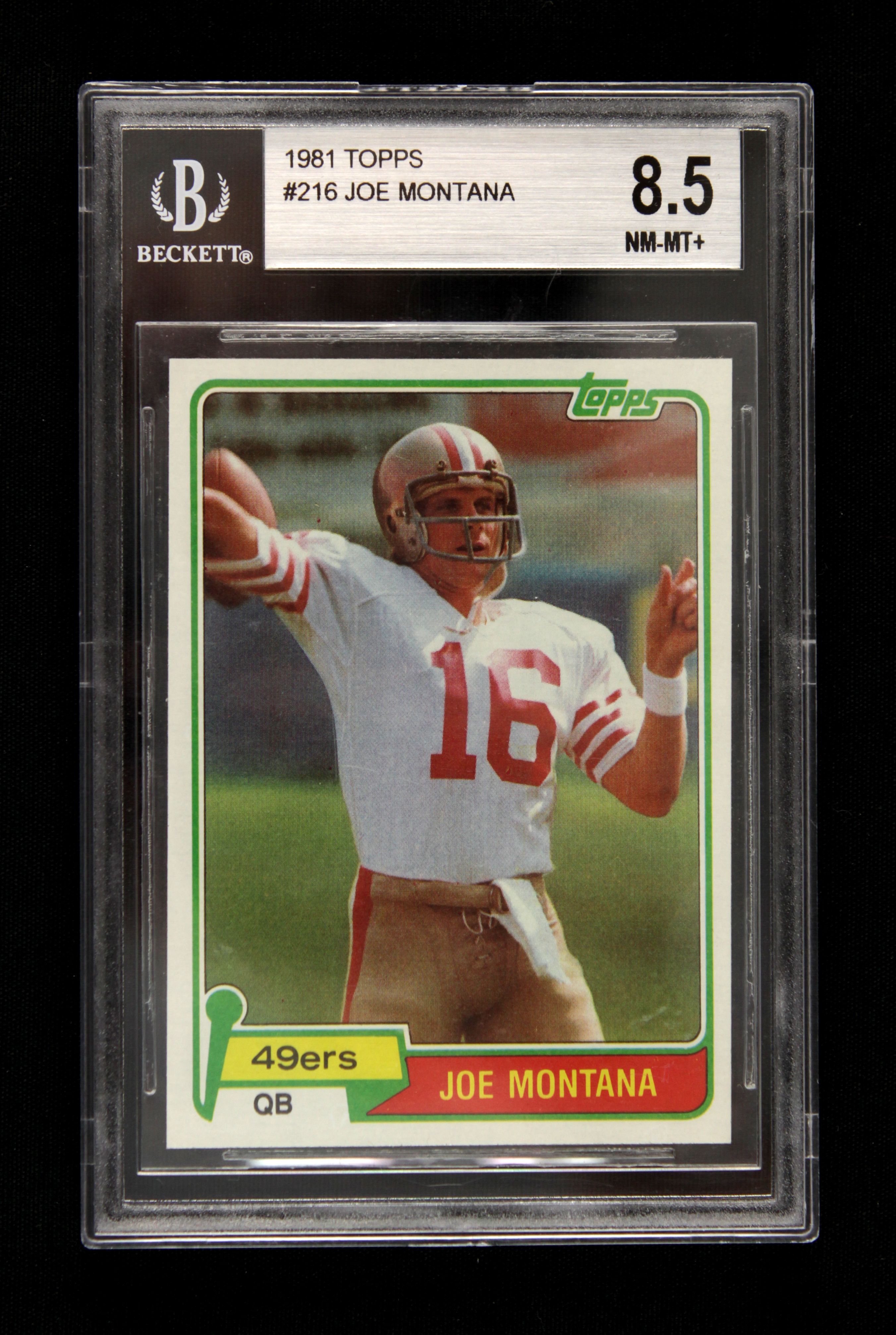 Lot Detail 1981 Joe Montana San Francisco Topps 216 Rookie Card Beckett 8.5 NM/MT+
