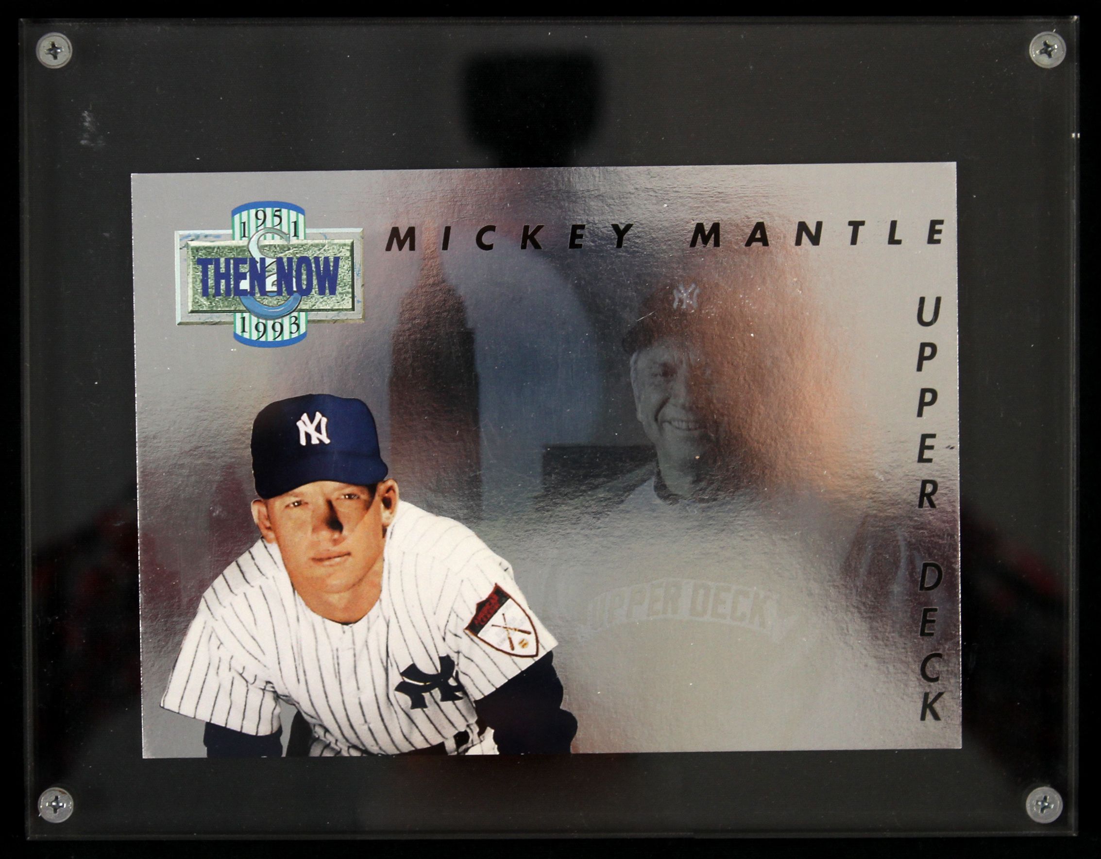 Lot Detail 1993 Upper Deck Mickey Mantle Then and Now 5" x 7" Hologram Baseball Card New York