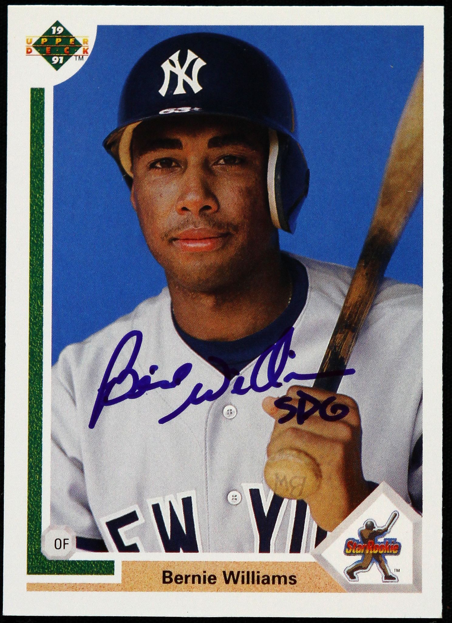 Lot Detail 1991 Upper Deck 11 Bernie Williams New York Yankees Signed Baseball Rookie Card (JSA)