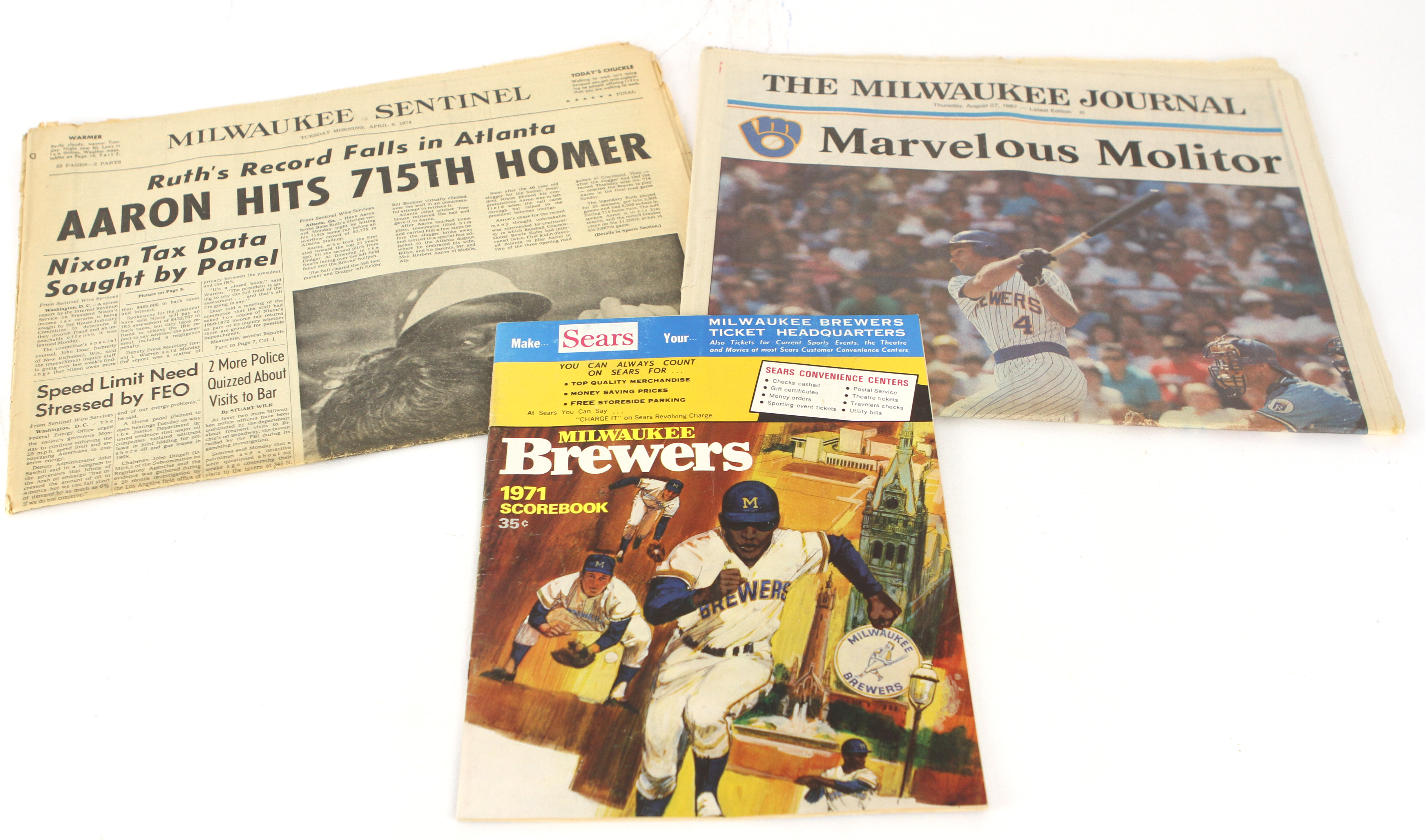 Lot Detail 197187 Baseball Newspaper & Program Collection Lot of 3