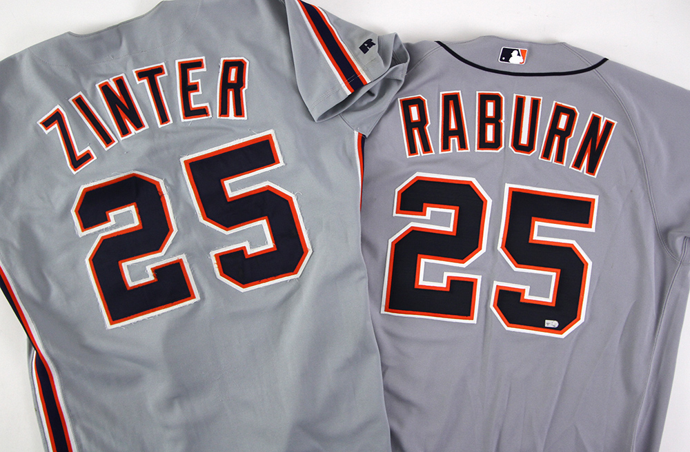 Lot Detail 19942007 Alan Zinter Ryan Raburn Detroit Tigers Game Worn