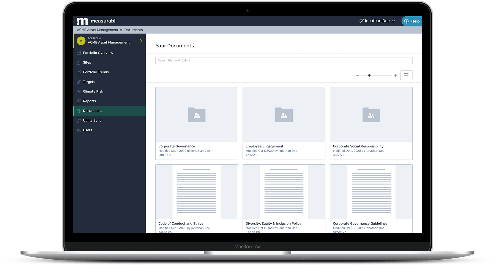 Product Spotlight Document Repository Measurabl