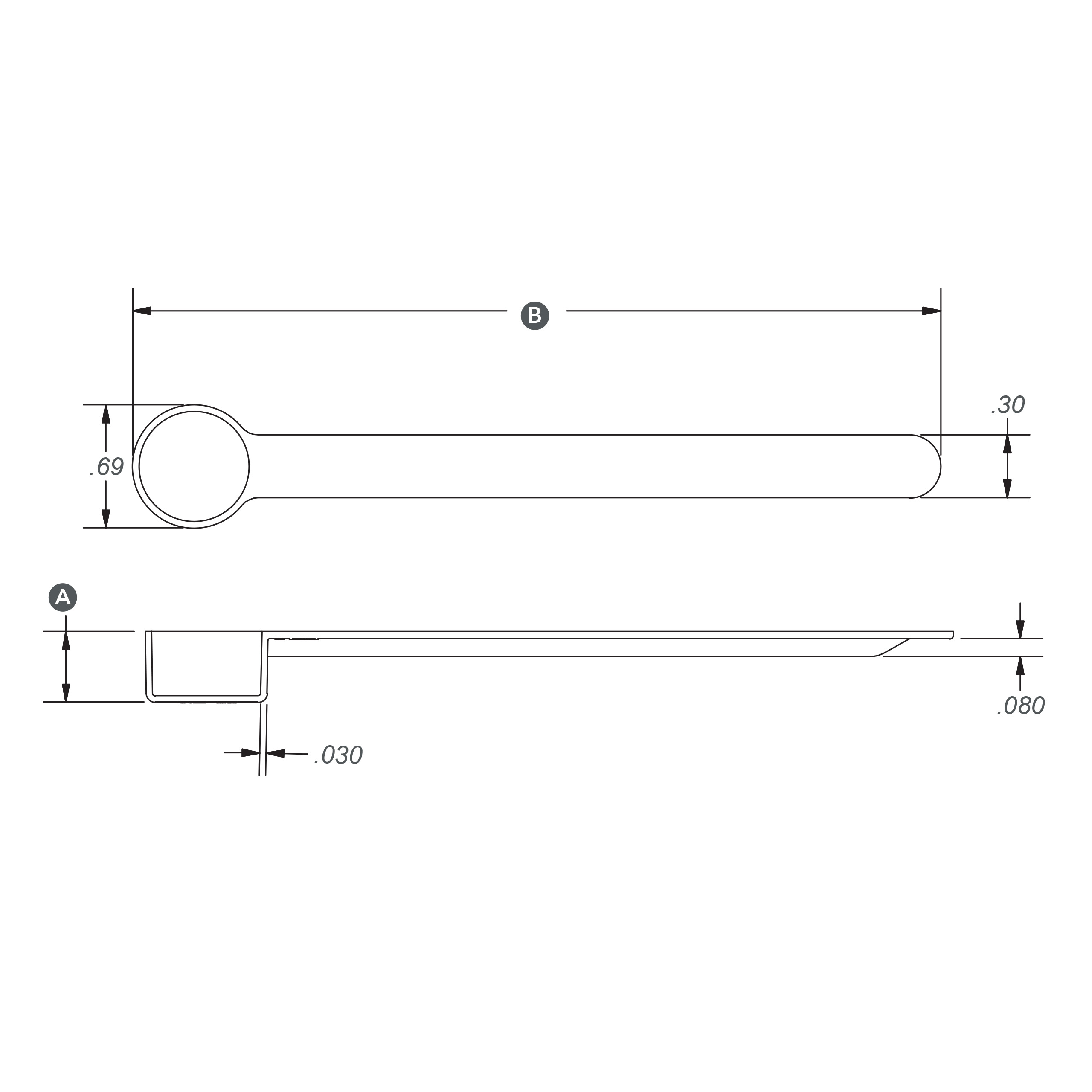 1.0C4.5DR Mini Plastic Scoops, Extra Small 1cc Scoop